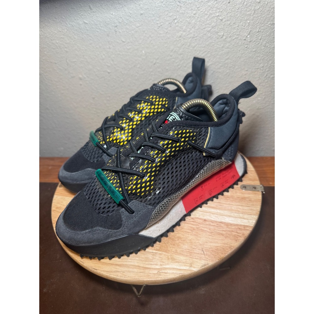 Adidas Alexander Wang AW Run Clean Mens Black Yellow Sneakers size 5